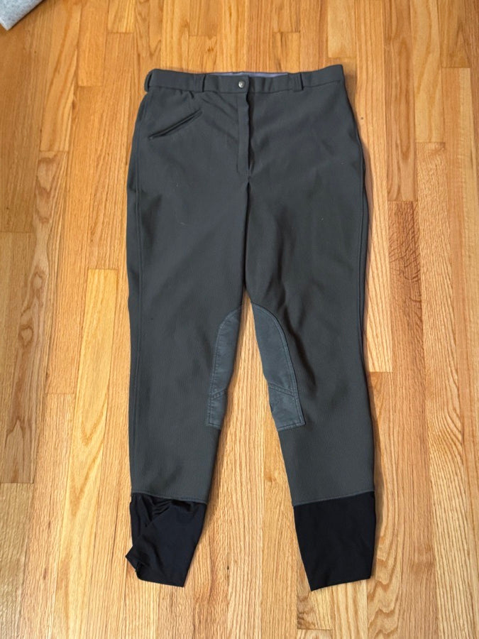 TUFFRIDER Ladies Tuff Rider Ribbed Knee Patch Breeches Size 36