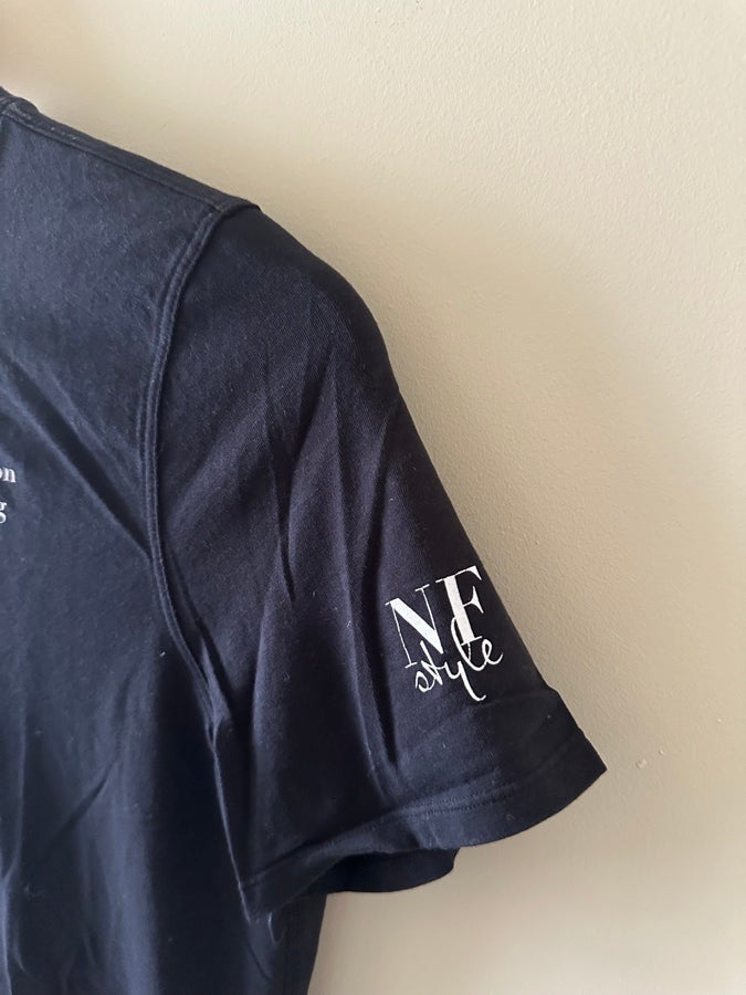 NFStyle NFStyle Black Crew Neck T-Shirt with City Names (2)