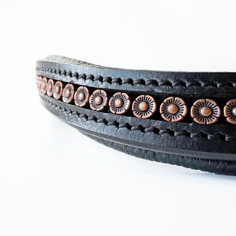 OTHER Brass Flower Beaded Browband (5)