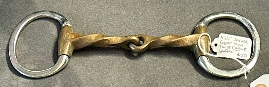 OTHER 5.25” Jointed Copper Slow Twist Eggbutt Snaffle