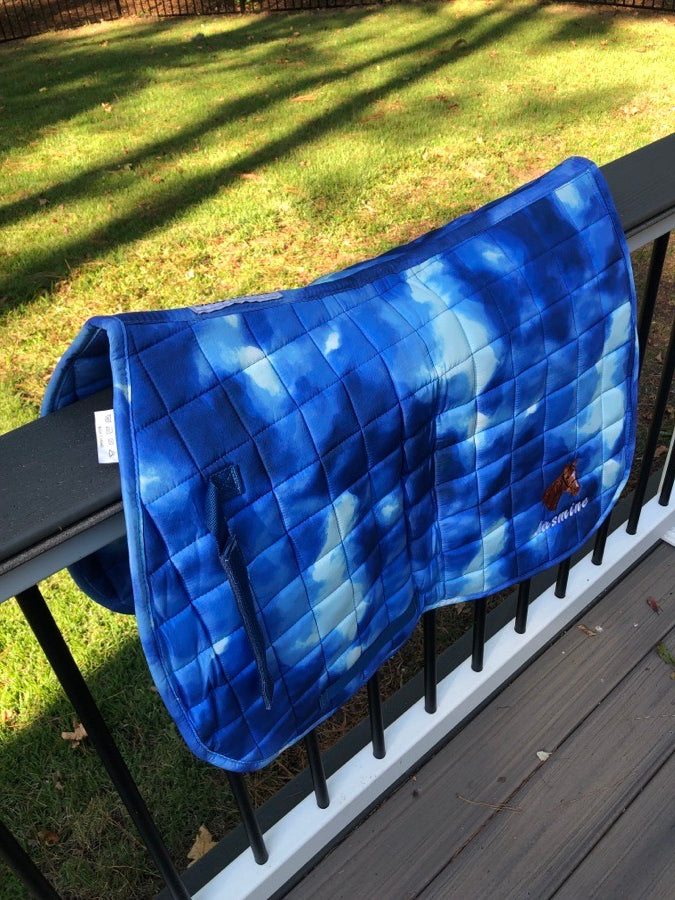 SMARTPAK Tye Dye Blue Saddle Pad (2)