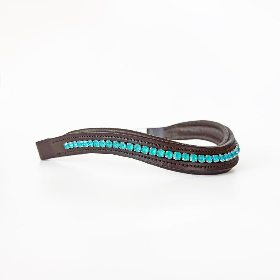 OTHER Blue Crystal Leather Browband