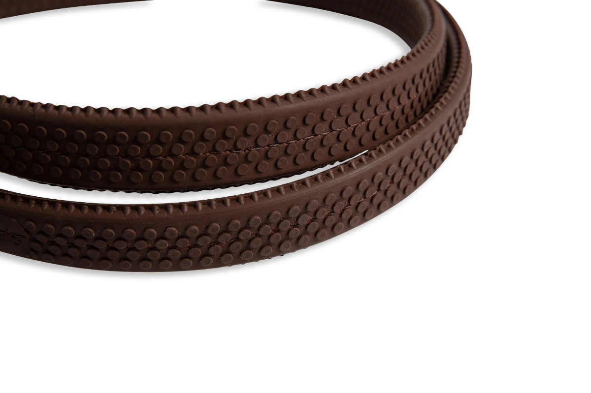 HOPLA Sellerie Raised Rubber Contact Reins With Fancy Stitching