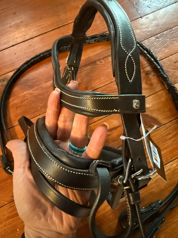 HORZE Pony sized Horze Venice flash bridle (2)