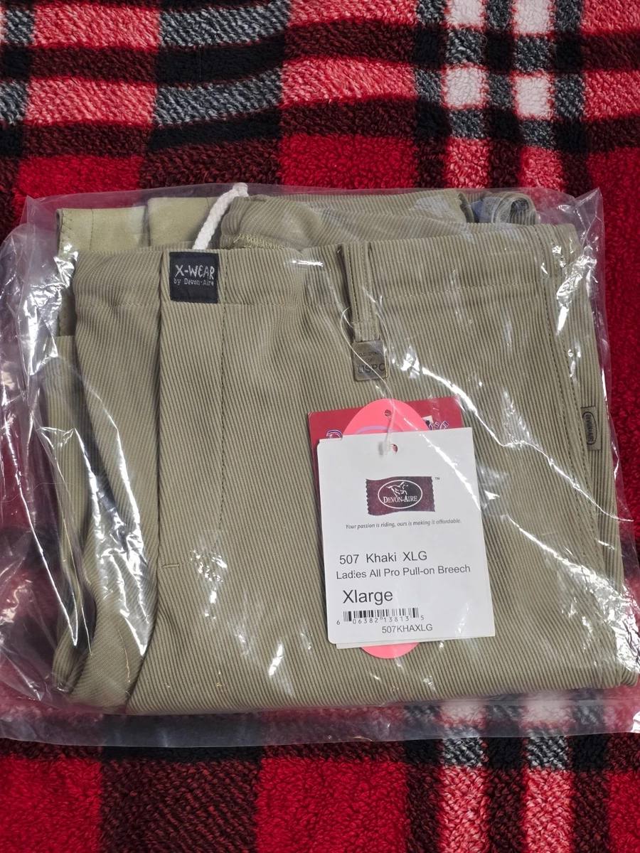 NWT Devon Aire 507 All-Pro Low Rise Pull-On Breeches - XL Khaki Green (2)