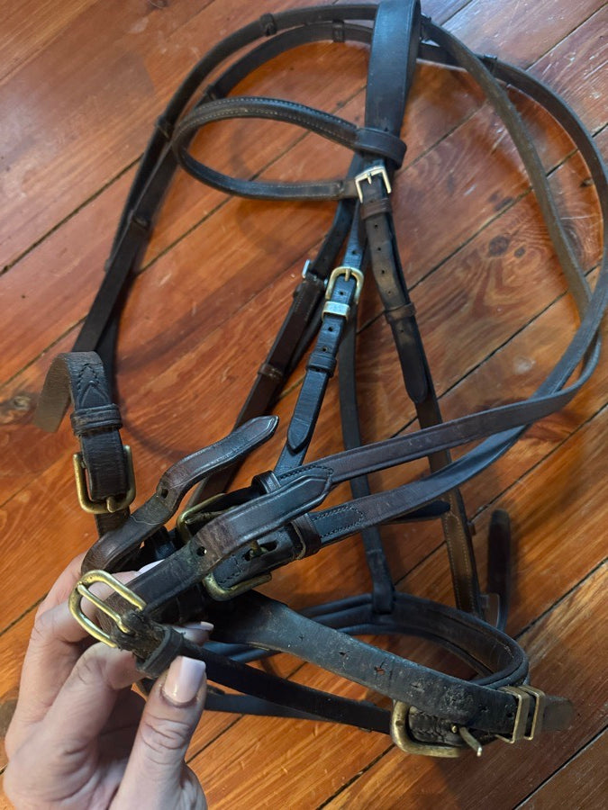 Other Full sized bridle and reins with brass hardware (2)