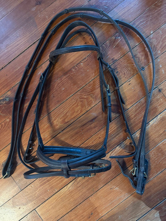 Other Full sized bridle and reins with brass hardware