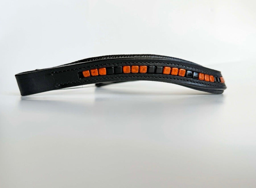 Other Black & Orange Halloween Beaded Browband (2)