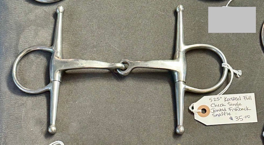 KORSTEEL 5.25.25” Korsteel Full Cheek Single Jointed Fishback/Triangle Snaffle