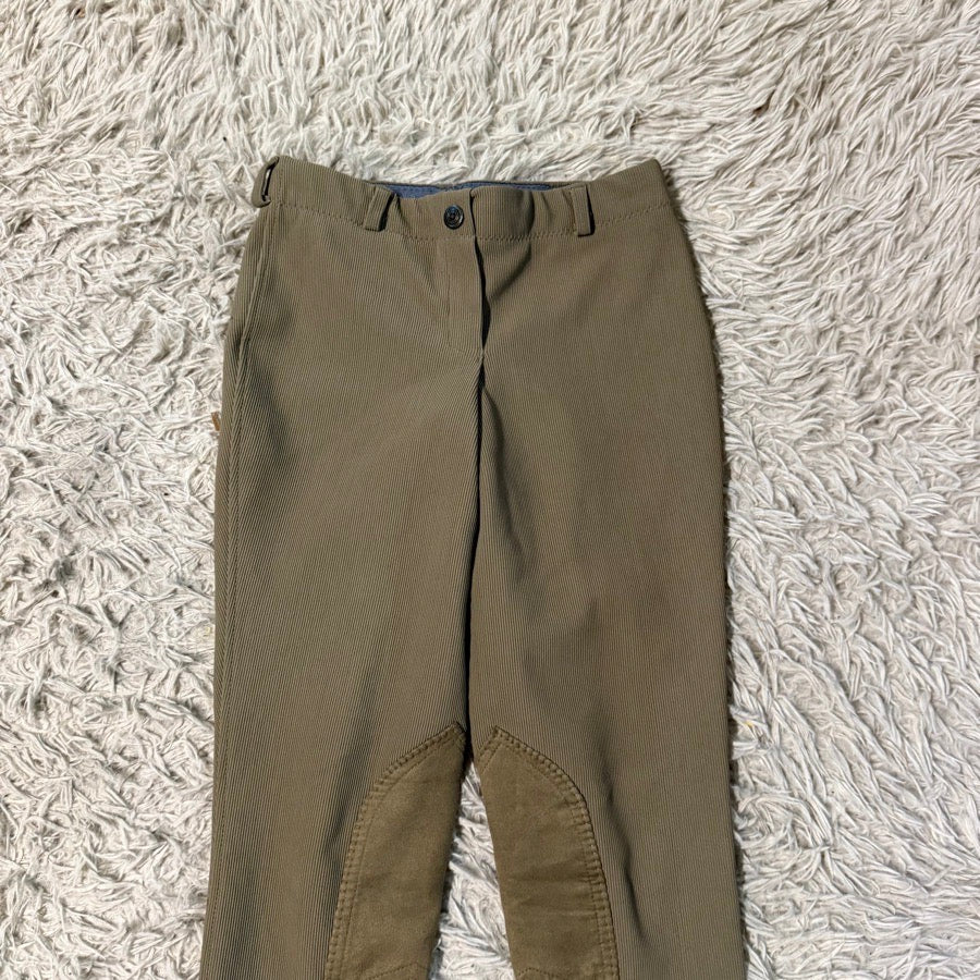 Women’s Size 26 Brown TuffRider Knee Patch Horseback Riding Breeches. Good Cond.