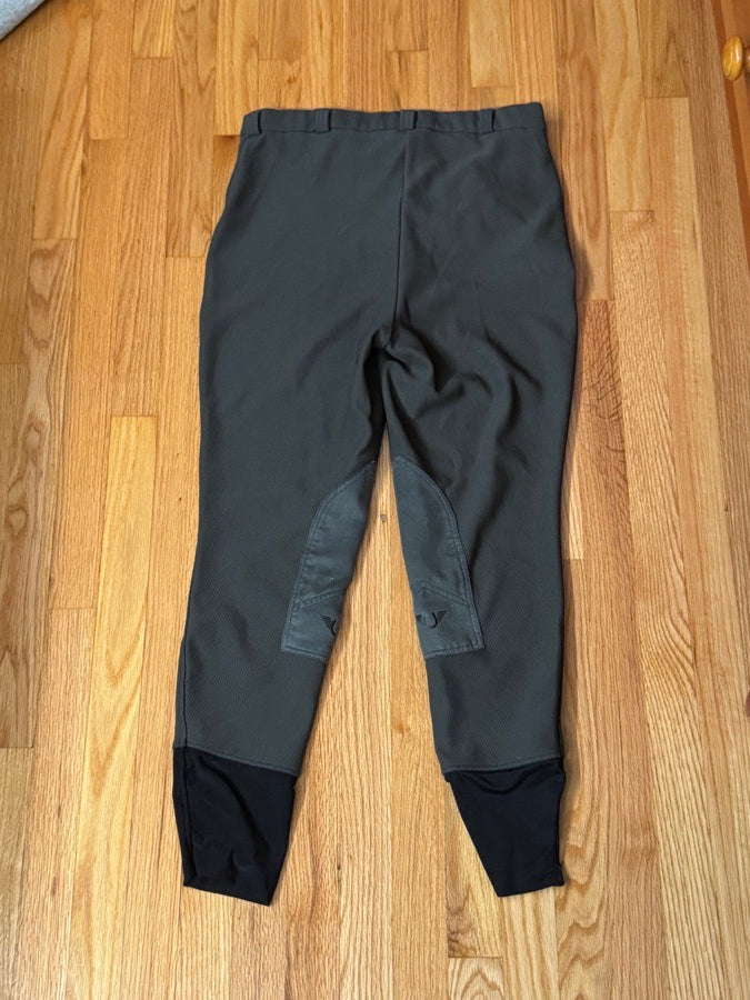 TUFFRIDER Ladies Tuff Rider Ribbed Knee Patch Breeches Size 36 (2)