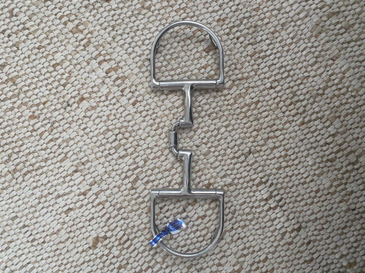 Other KMSS Ported Barrel D Ring Copper Inlay Bit with Hooks - Size 5