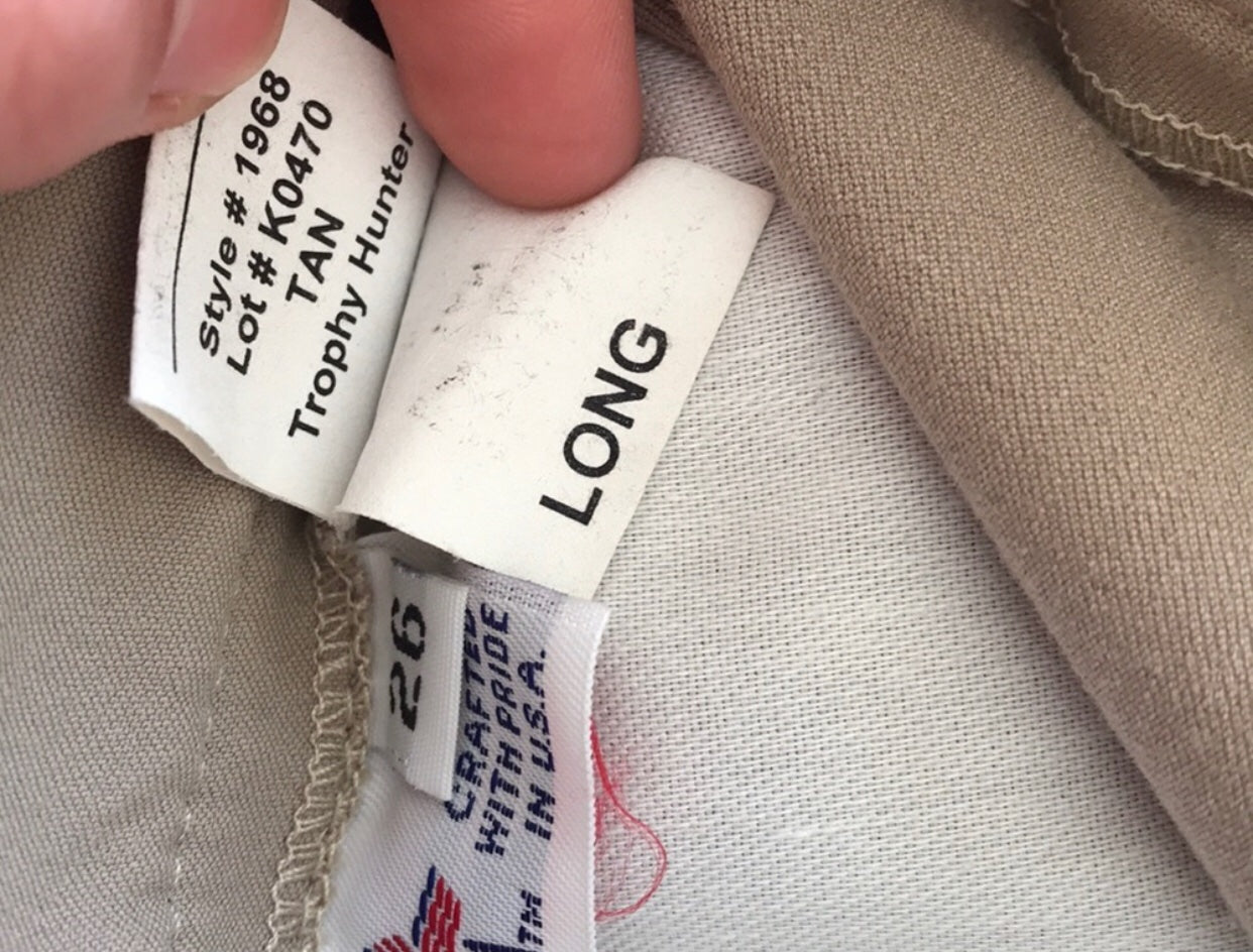 tailored sportsman breeches tan 26L brand new