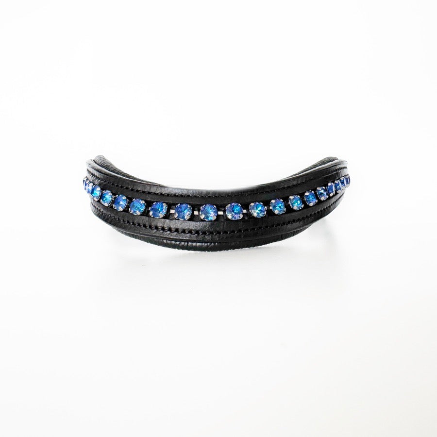 OTHER Blue Crystal Leather Browband (2)