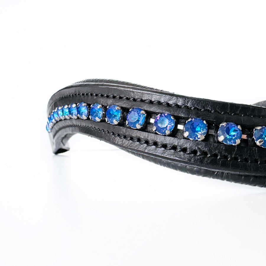 OTHER Blue Crystal Leather Browband (5)
