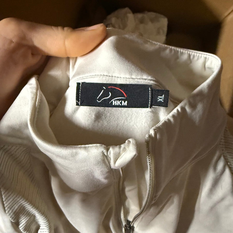 HKM Women’s XL Cream HKM Long Sleeve Horseback Riding Sunshirt. Good Condition. (4)