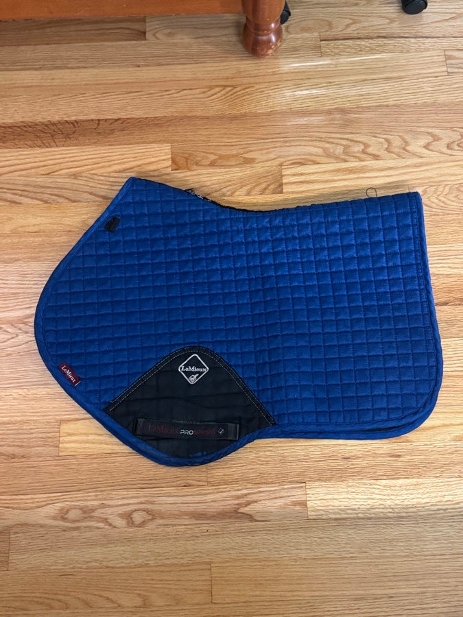 LEMIEUX Lemieux Suede Close Contact Jump Saddle Pad Benetton Blue