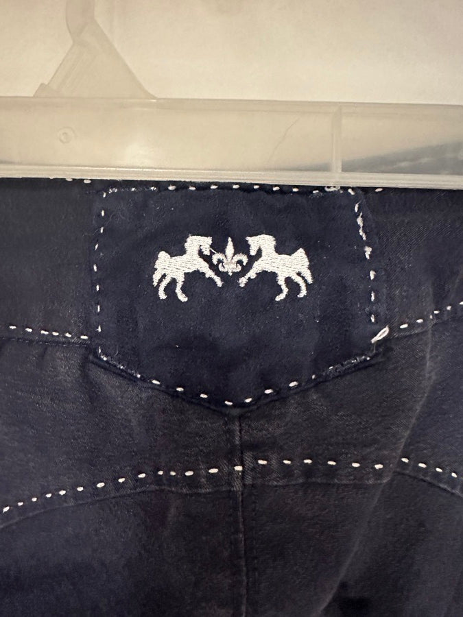 Equine Couture Navy Blakely Knee Patch Breech 28