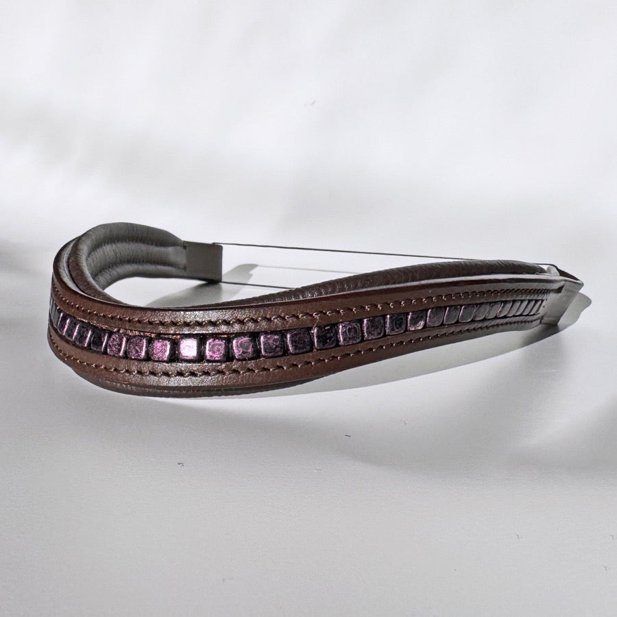 OTHER Black & Purple Beaded Browband (7)