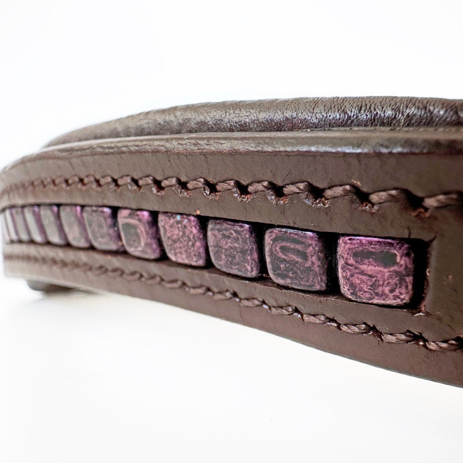OTHER Black & Purple Beaded Browband (6)