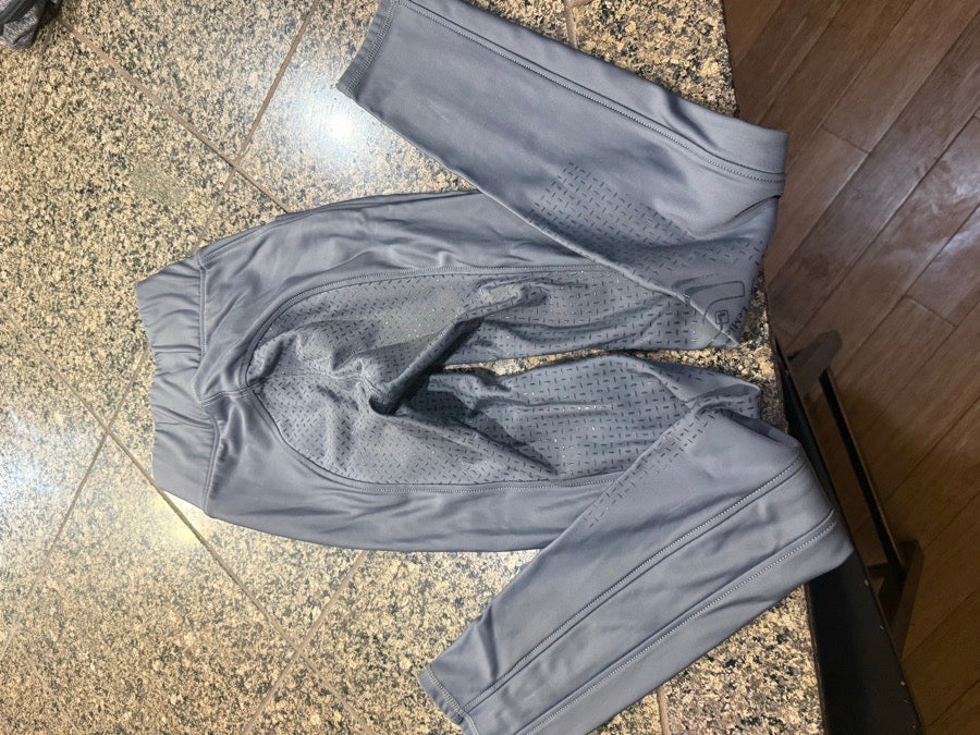 LEMIEUX Lemieux YR grey full seat breeches size 13-14 (2)