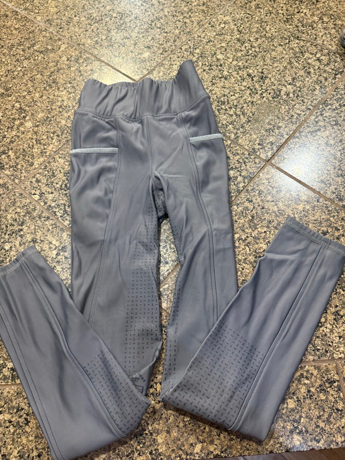 LEMIEUX Lemieux YR grey full seat breeches size 13-14