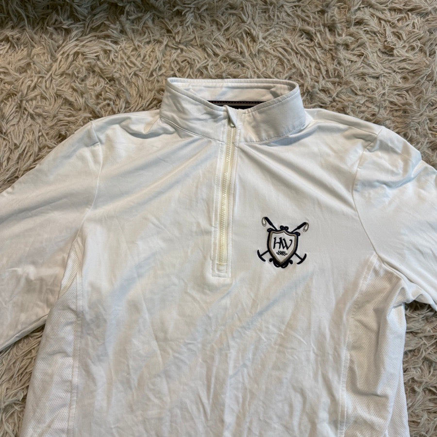 FOR HORSES Women’s XXL White Horseware Long Sleeve Horseback Riding Sunshirt. Good Cond (4)