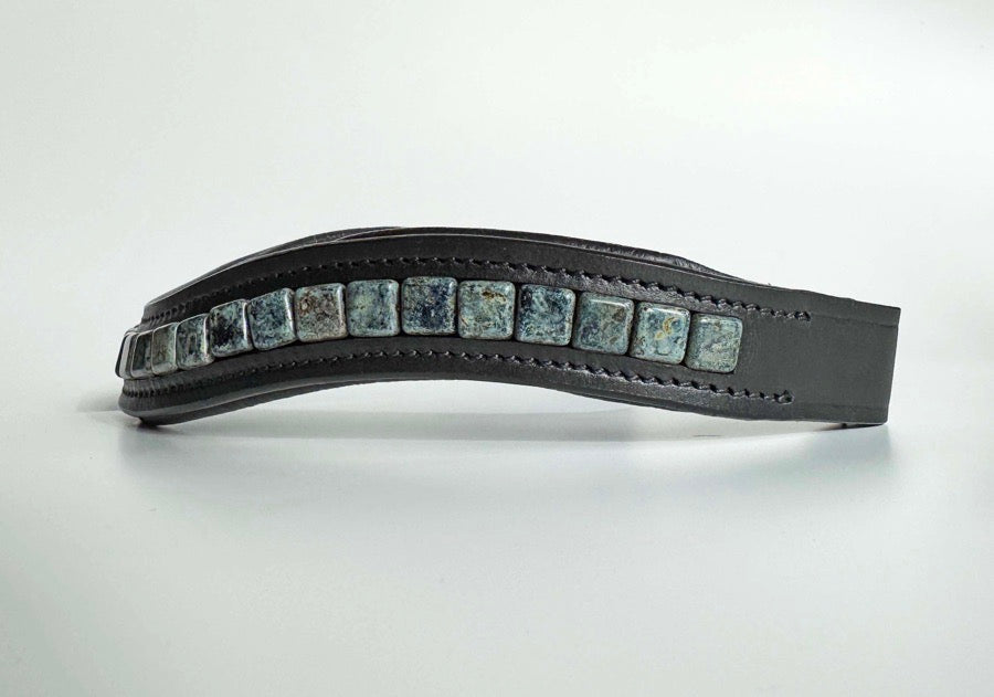 OTHER Blue Beaded Browband, Wide (6)