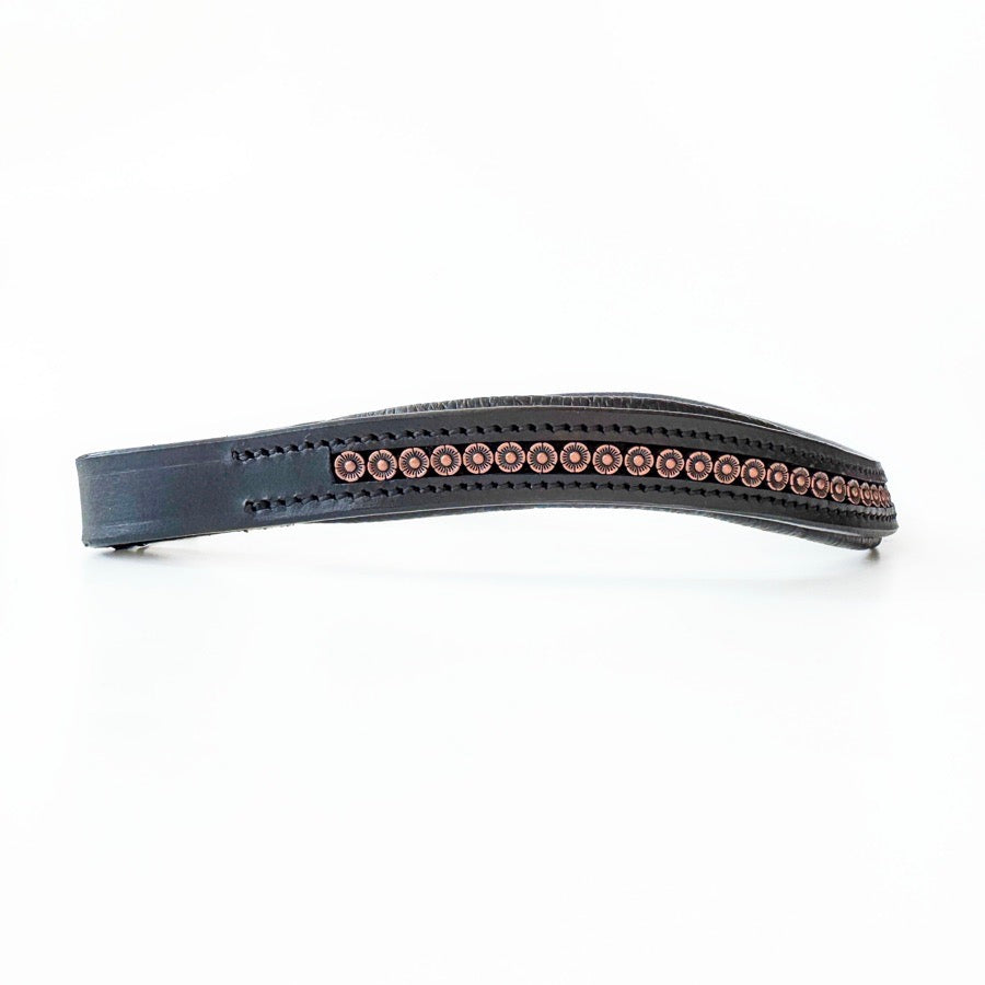 OTHER Brass Flower Beaded Browband (3)