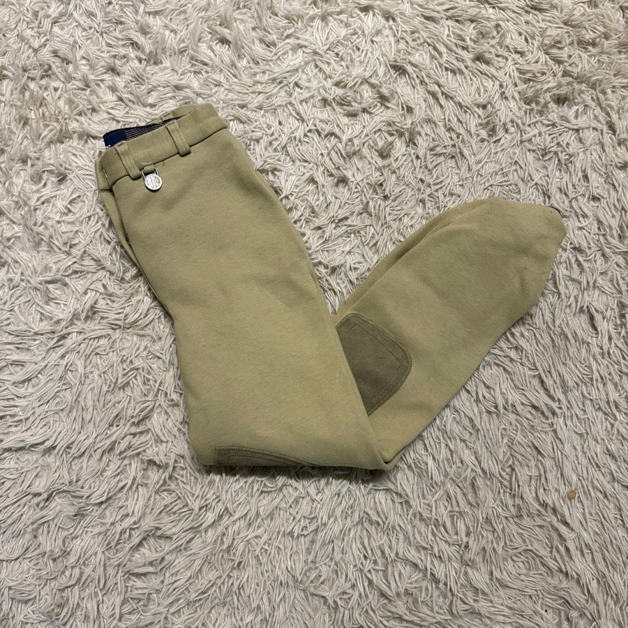 Women’s Size 24 Tan Miller’s Knee Patch Horseback Riding Breeches. Good Cond.