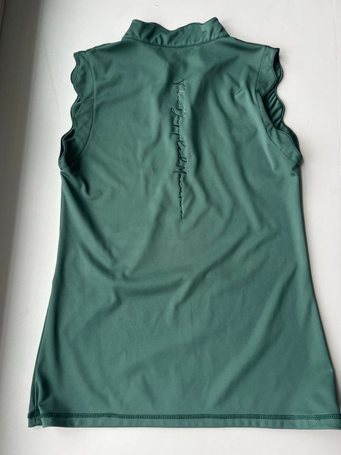 OTHER The dappled macaroon sleevless scalloped shirt (2)