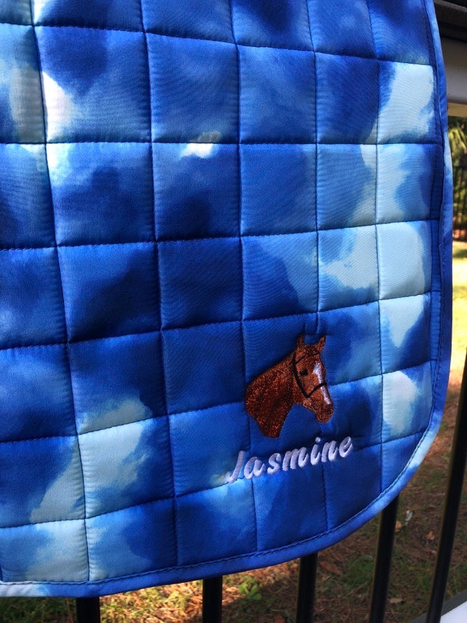 SMARTPAK Tye Dye Blue Saddle Pad (3)