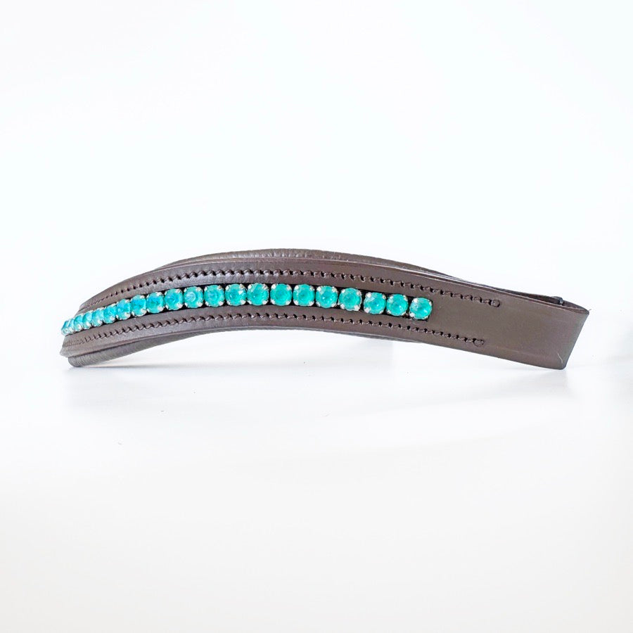 OTHER Blue Crystal Leather Browband (4)