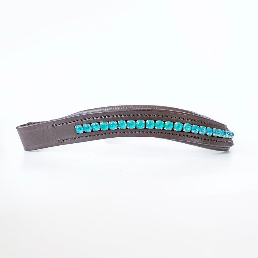 OTHER Blue Crystal Leather Browband (3)
