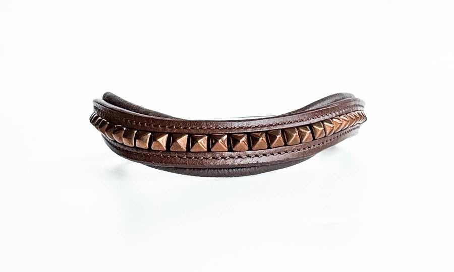 OTHER Spiked Copper Beaded Browband (2)