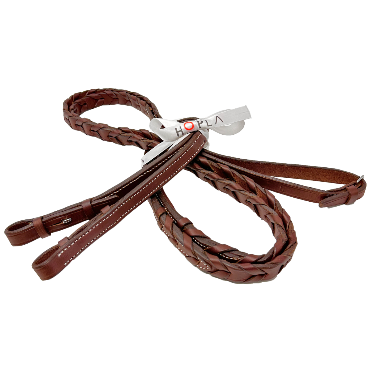 HOPLA Sellerie Hunter Braided Reins With Fancy Stitching