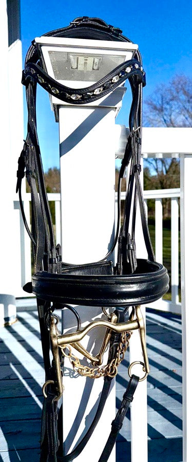OTTO SCHUMACHER Otto Schumacher Double Bridle with bits and reins Full Size Black like new