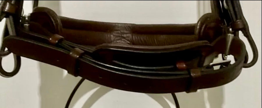 JOSEPH STERLING Joseph sterling brown dressage double bridle O/S (2)