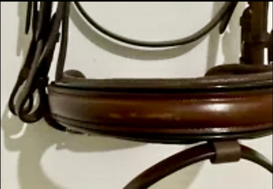 JOSEPH STERLING Joseph sterling brown dressage double bridle O/S (6)