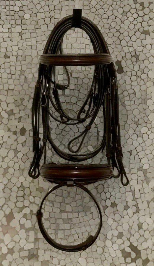 JOSEPH STERLING Joseph sterling brown dressage double bridle O/S