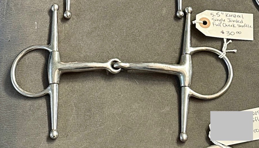 KORSTEEL 5.5” Korsteel Single Jointed Full Cheek Snaffle