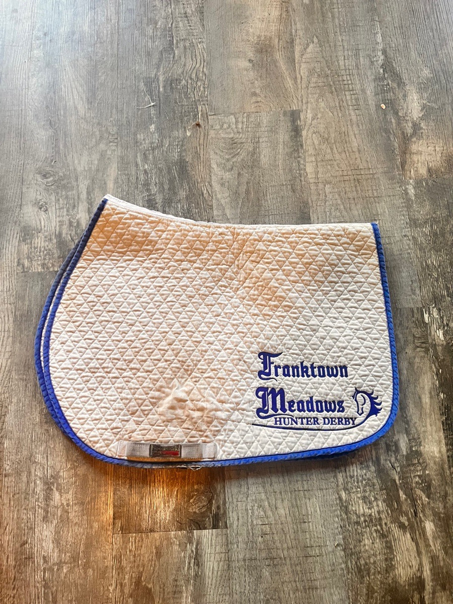 FLEECEWORKS Fleece works Franktown Hunter Derby logo Saddle pad