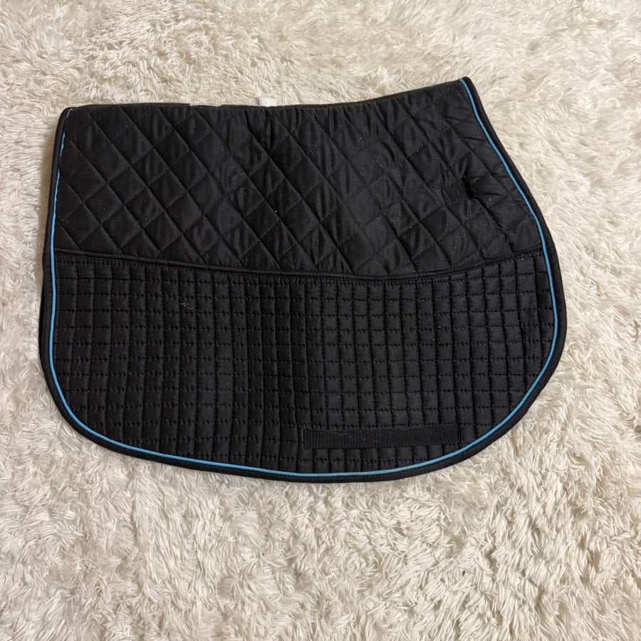 PACIFIC RIM INTERNATIONAL Black PRI English Horseback Riding Padded Saddle Pad
