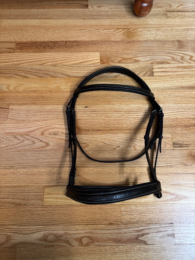 DOVER SADDLERY Dover Oversize Fancy Stitched Monocrown Hunter Bridle
