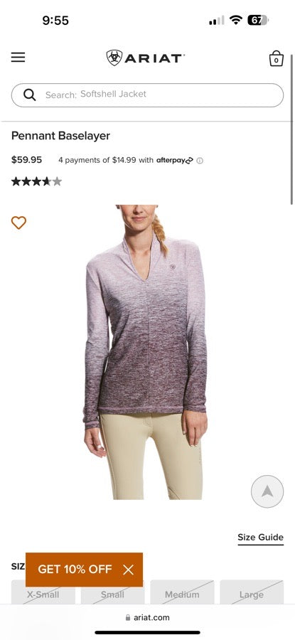 ARIAT Ariat blue PENNANT BASELAYER (4)