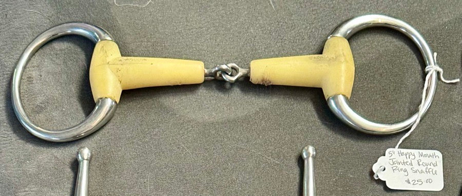HAPPY MOUTH 5” Happy Mouth Jointed Round Ring Snaffle